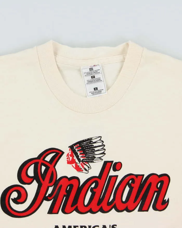 Vintage 1998 Indian Motorcycles Cream Heavyweight Made In Canada Single Stitch Crewneck T-Shirt - S sold by Rokit product image thumbnail 5