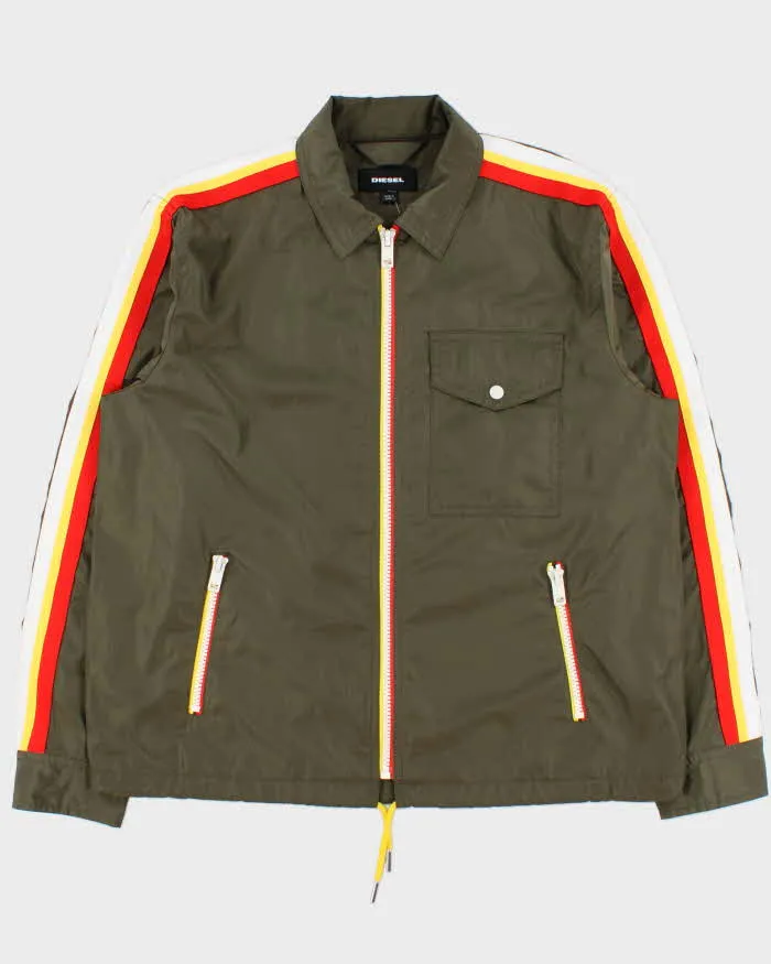 Vintage Khaki Diesel J-Ribplaza Shell Tape Harrington Jacket - XL sold by Rokit