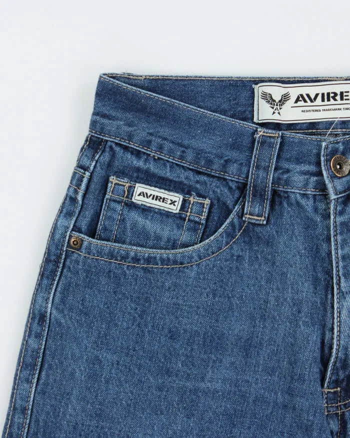 Vintage 1990s Avirex Embroidered Relaxed Fit Denim Jean Shorts - W30 sold by Rokit product image thumbnail 3