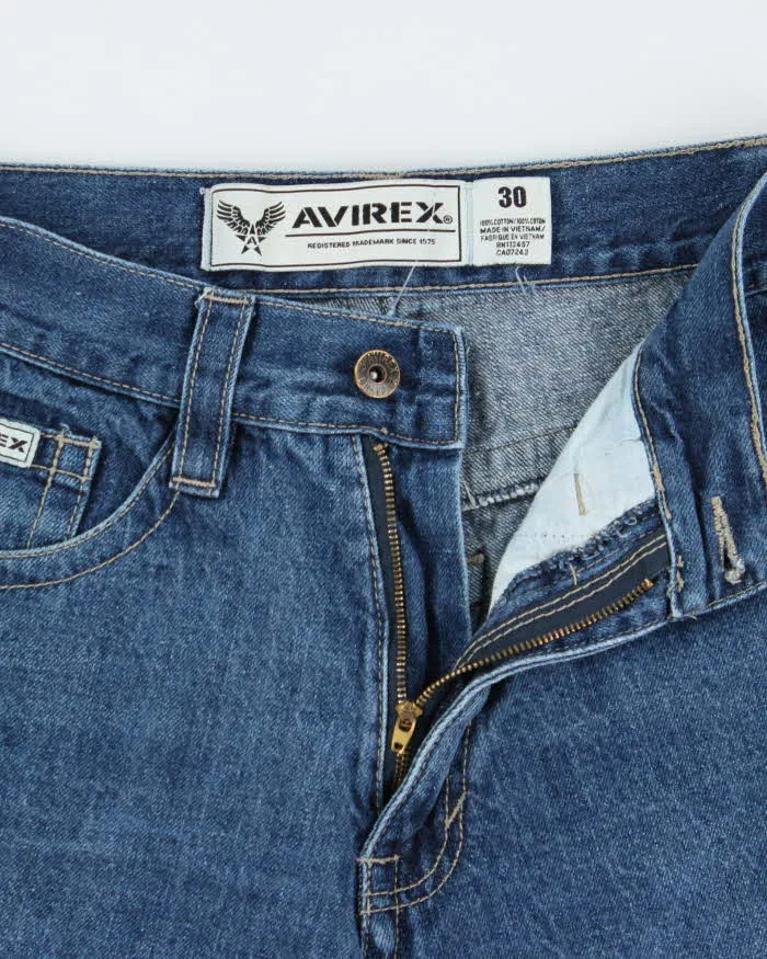 Vintage 1990s Avirex Embroidered Relaxed Fit Denim Jean Shorts - W30 sold by Rokit product image thumbnail 5