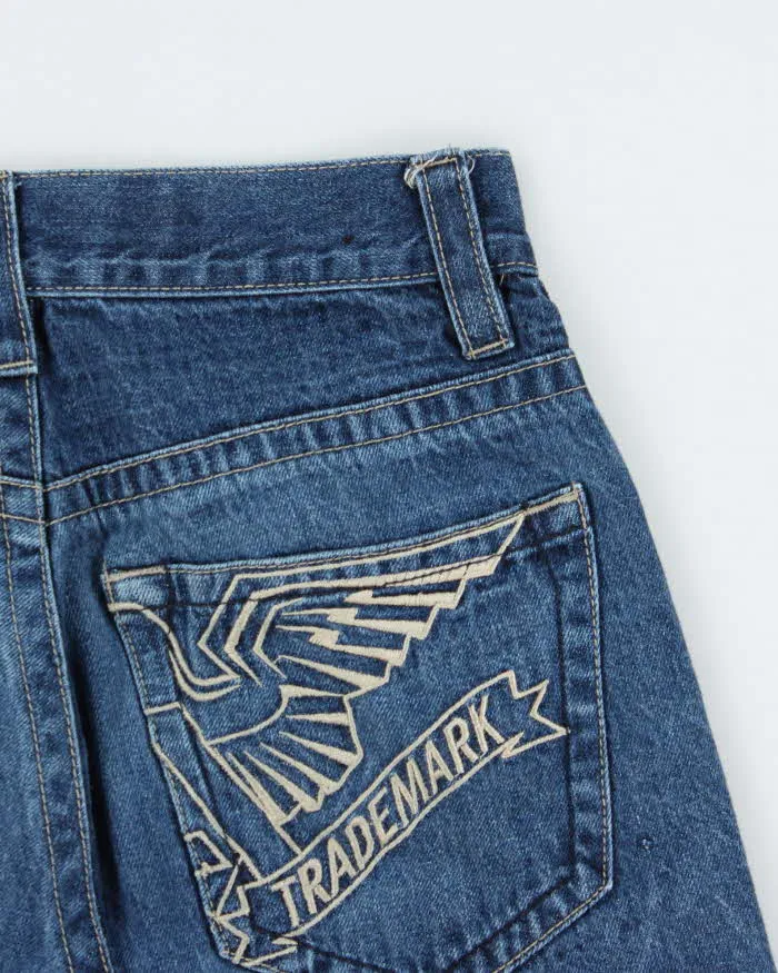 Vintage 1990s Avirex Embroidered Relaxed Fit Denim Jean Shorts - W30 sold by Rokit product image thumbnail 4