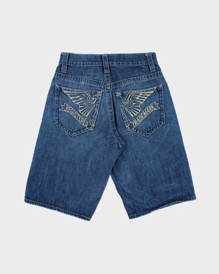 Vintage 1990s Avirex Embroidered Relaxed Fit Denim Jean Shorts - W30 sold by Rokit product image thumbnail 2