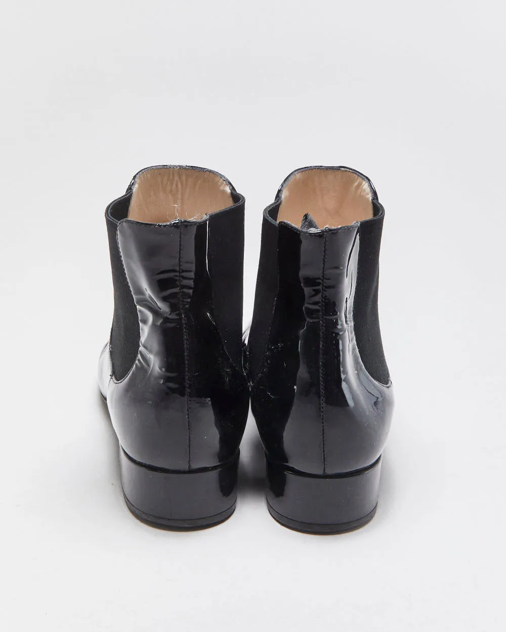 Vintage Prada Patent Leather Chelsea Boots - UK6 sold by Rokit product image thumbnail 4
