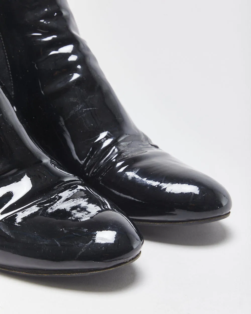 Vintage Prada Patent Leather Chelsea Boots - UK6 sold by Rokit product image thumbnail 5