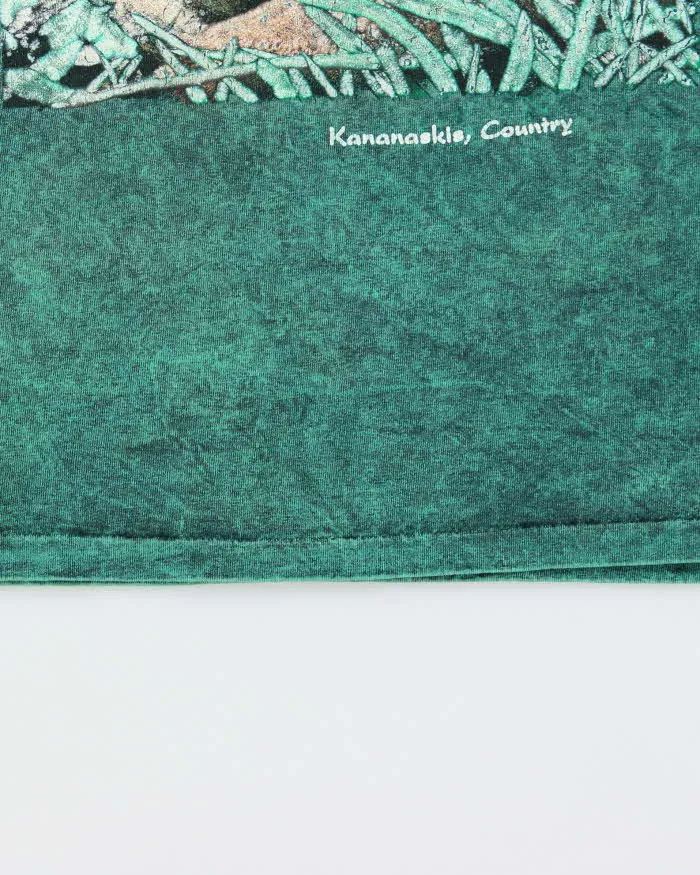 Vintage 1994 Kananaskis Country Acid Wash Gildan Heavyweight Single Stitch Made In Canada Crewneck T-Shirt - XL sold by Rokit product image thumbnail 5