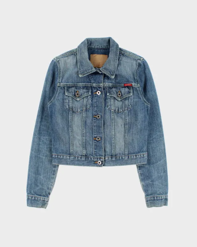 Vintage Y2K 00s Guess Women's Denim Trucker Jacket - S made by Guess