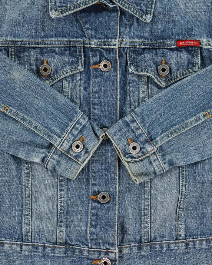Vintage Y2K 00s Guess Women's Denim Trucker Jacket - S sold by Rokit product image thumbnail 4