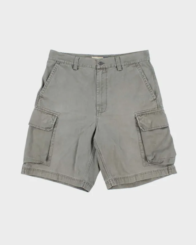 Vintage 1999 Gap Khaki Canvas Relaxed Fit Wide Leg Cargo Shorts - W33 made by GAP