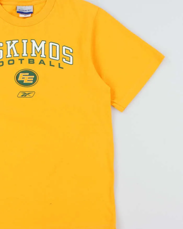 Vintage Y2K 00s Reebok Edmonton Eskimos American Football Made In Canada Heavyweight Crewneck T-Shirt - S sold by Rokit product image thumbnail 3