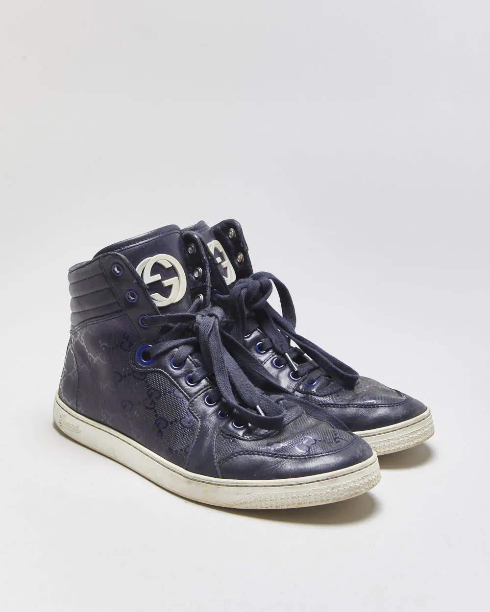 Gucci Imprime High Top Leather Trainers - UK6.5 sold by Rokit