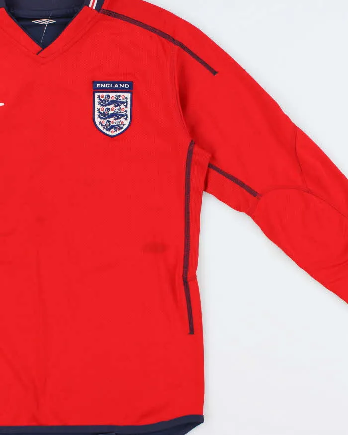 Vintage Umbro England Football 2004 Euros Hargreaves #18 Reversible Long Sleeve Away Shirt - S sold by Rokit product image thumbnail 3