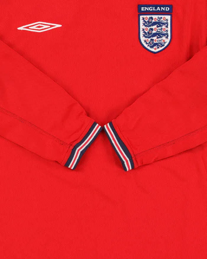 Vintage Umbro England Football 2004 Euros Hargreaves #18 Reversible Long Sleeve Away Shirt - S sold by Rokit product image thumbnail 4