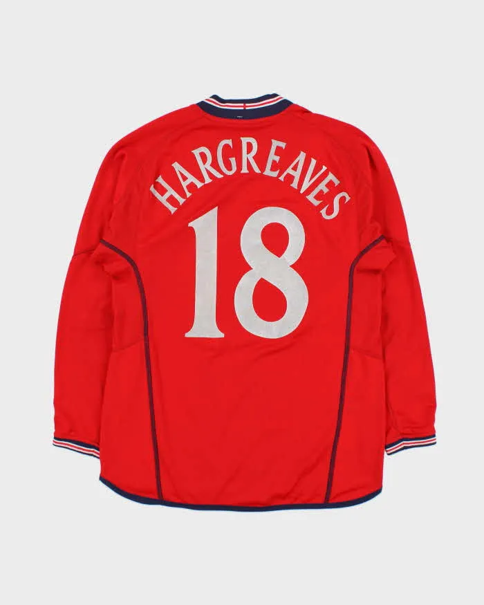 Vintage Umbro England Football 2004 Euros Hargreaves #18 Reversible Long Sleeve Away Shirt - S sold by Rokit product image thumbnail 2