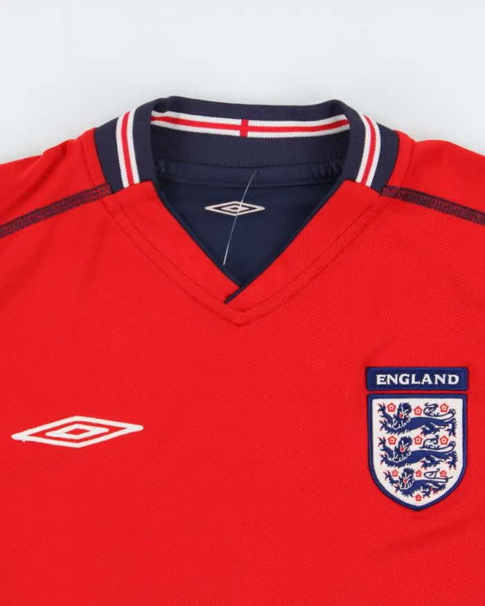 Vintage Umbro England Football 2004 Euros Hargreaves #18 Reversible Long Sleeve Away Shirt - S sold by Rokit product image thumbnail 5