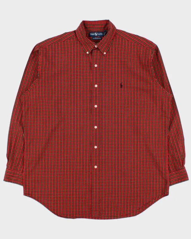 Vintage 1990s Ralph Lauren Oversized Checked Long Sleeve Shirt - L made by Ralph Lauren
