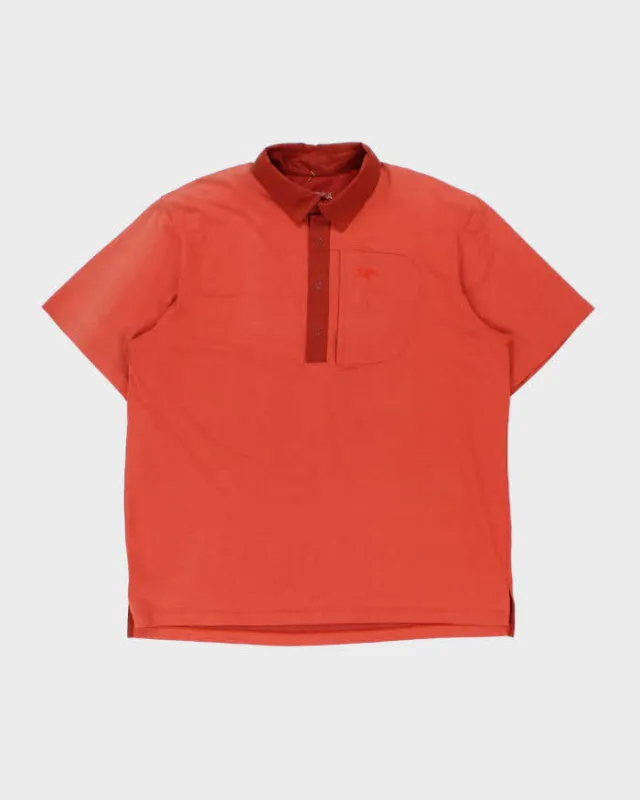 Vintage Y2K 00s Arc'teryx Coral Snap Button Short Sleeve Technical Polo Shirt - XL made by Arc'teryx