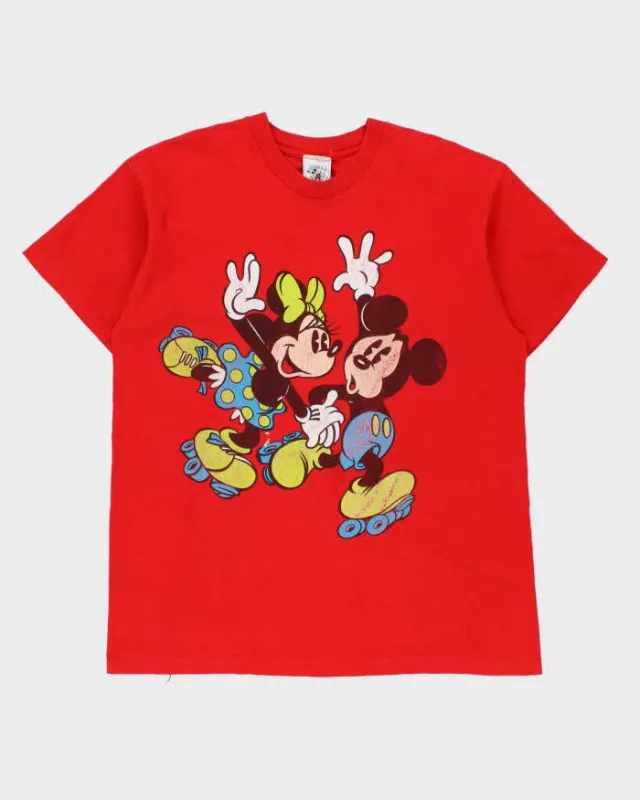 Vintage 1990s Disney Mickey & Co Minnie Roller Skates Heavyweight Single Stitch Made In USA Crewneck T-Shirt - XL made by Disney