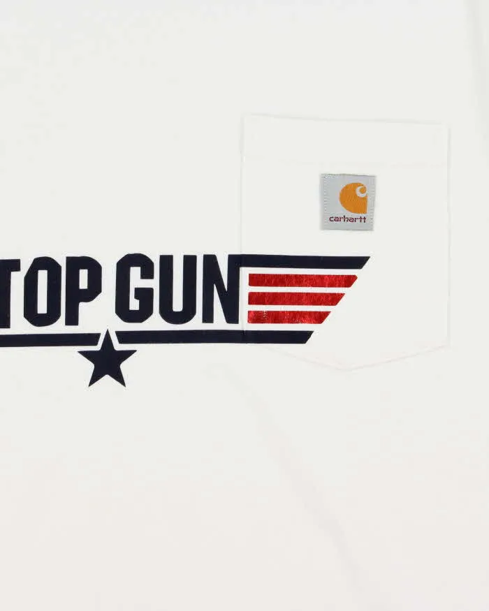 Vintage Carhartt x Top Gun Heavyweight Relaxed Fit Crewneck Pocket T-Shirt - L sold by Rokit product image thumbnail 4