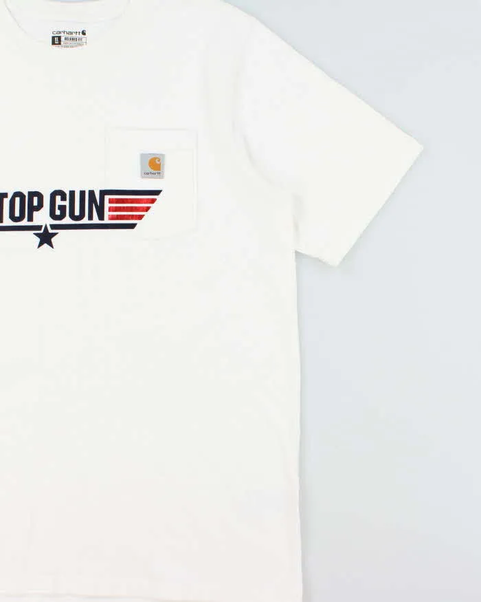 Vintage Carhartt x Top Gun Heavyweight Relaxed Fit Crewneck Pocket T-Shirt - L sold by Rokit product image thumbnail 3