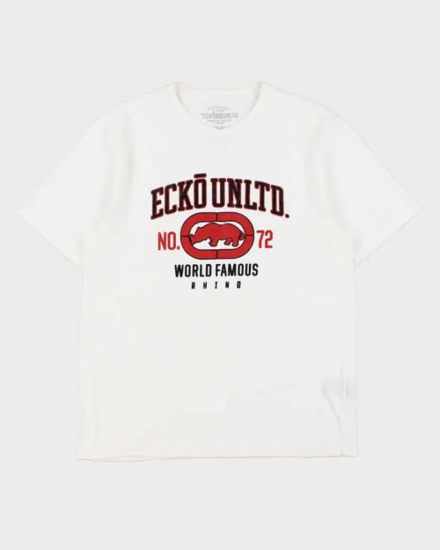 Vintage Y2K 00s Ecko UNLTD Puff Print Heavyweight Crewneck T-Shirt - L made by Ecko Unlimited