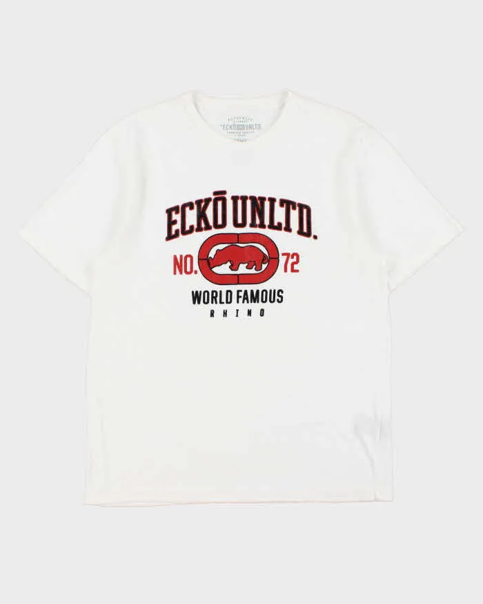 Vintage Y2K 00s Ecko UNLTD Puff Print Heavyweight Crewneck T-Shirt - L sold by Rokit