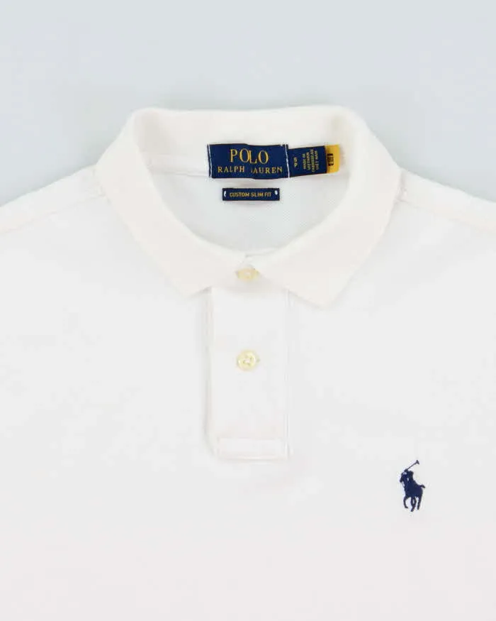 Vintage Polo Ralph Lauren White Custom Slim Fit Short Sleeve Polo Shirt - S sold by Rokit product image thumbnail 5