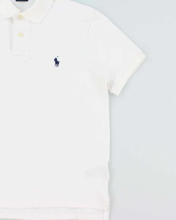 Vintage Polo Ralph Lauren White Custom Slim Fit Short Sleeve Polo Shirt - S sold by Rokit product image thumbnail 3