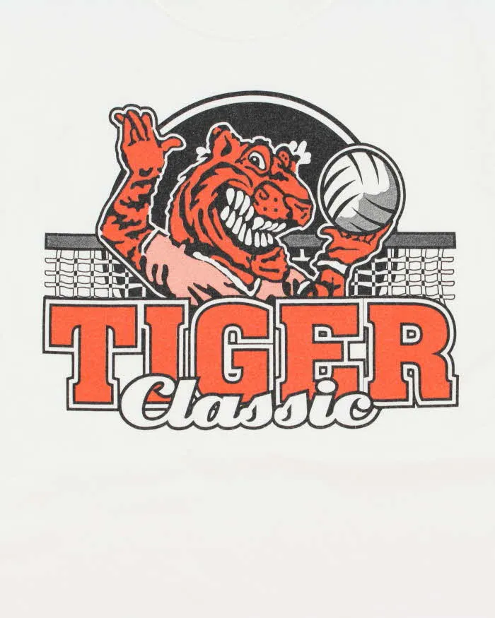 Vintage Y2K 00s Tiger Classic Basketball Gildan Ultra Heavyweight Crewneck T-Shirt - L sold by Rokit product image thumbnail 4