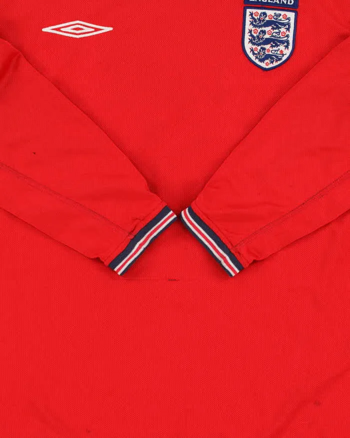 Vintage Umbro England Football 2004 Euros Hargreaves #18 Reversible Long Sleeve Away Shirt - S sold by Rokit product image thumbnail 4