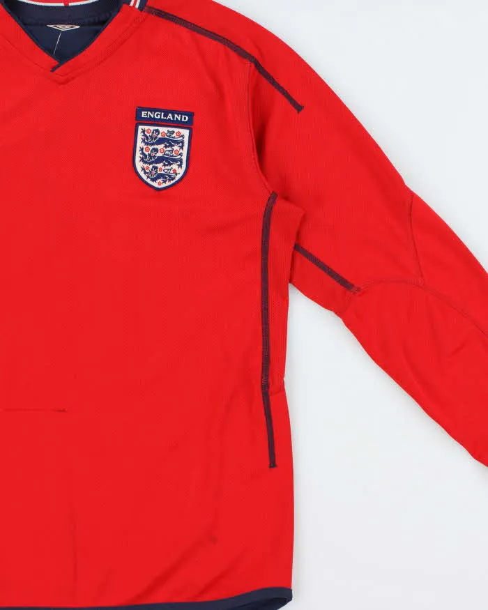 Vintage Umbro England Football 2004 Euros Hargreaves #18 Reversible Long Sleeve Away Shirt - S sold by Rokit product image thumbnail 3