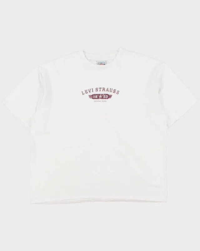 Vintage '00 Y2K Levi's Military Logo Heavyweight Made In Canada Crewneck T-Shirt - XL made by Levi's