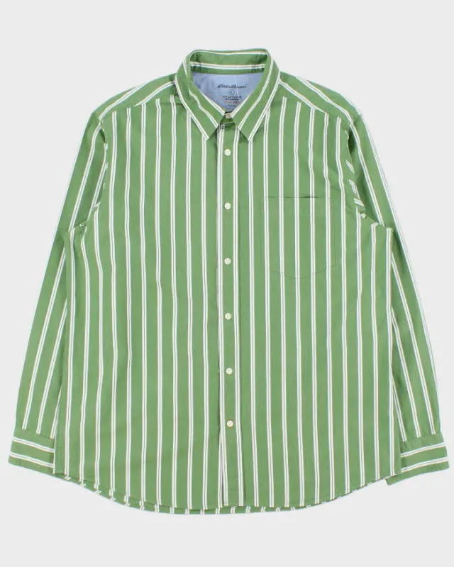 Vintage Eddier Bauer Oversized Stripe Long Sleeve Shirt - L made by Eddie Bauer