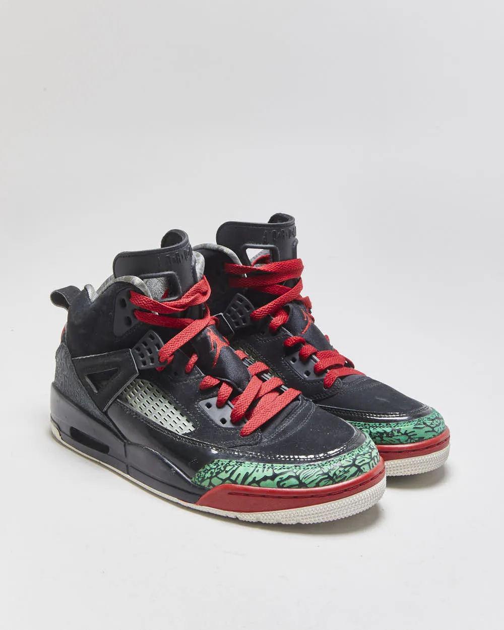 2017 Nike Air Jordan Spizike OG Black/Varsiry Red/Green Elephant Trainers - UK8 sold by Rokit