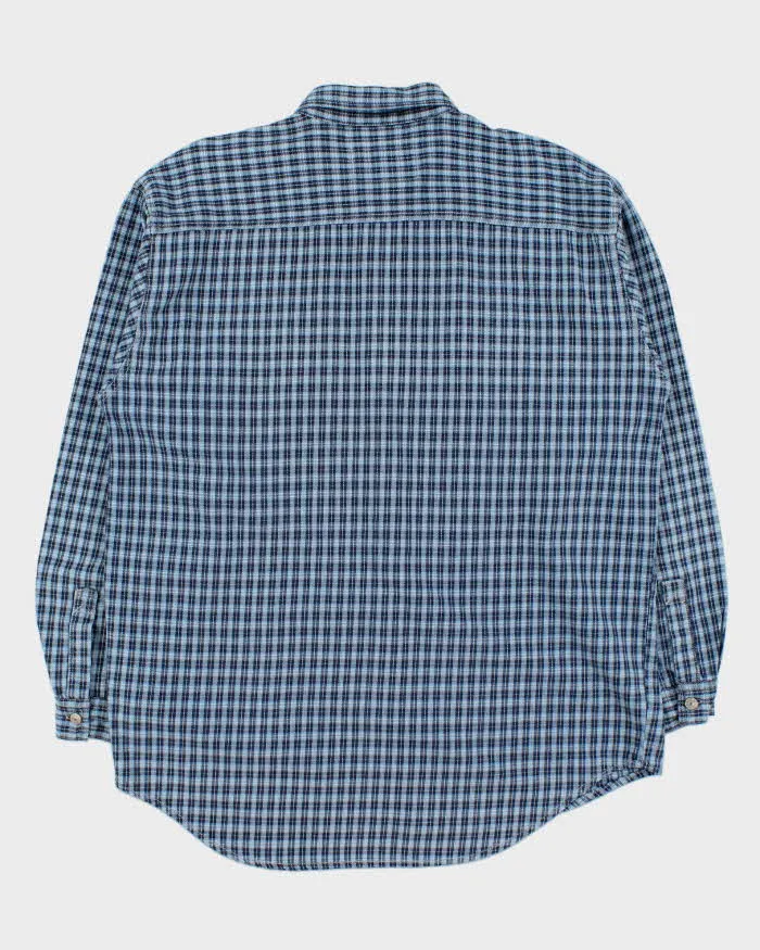 Vintage 1990s Levi's White Tab Plaid Long Sleeve Denim Shirt - L sold by Rokit product image thumbnail 2