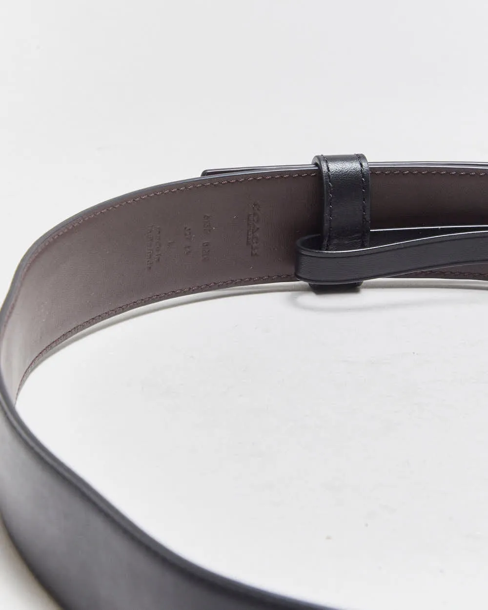 Coach Black Leather Signature C Buckle Belt - W36-W40 sold by Rokit product image thumbnail 5