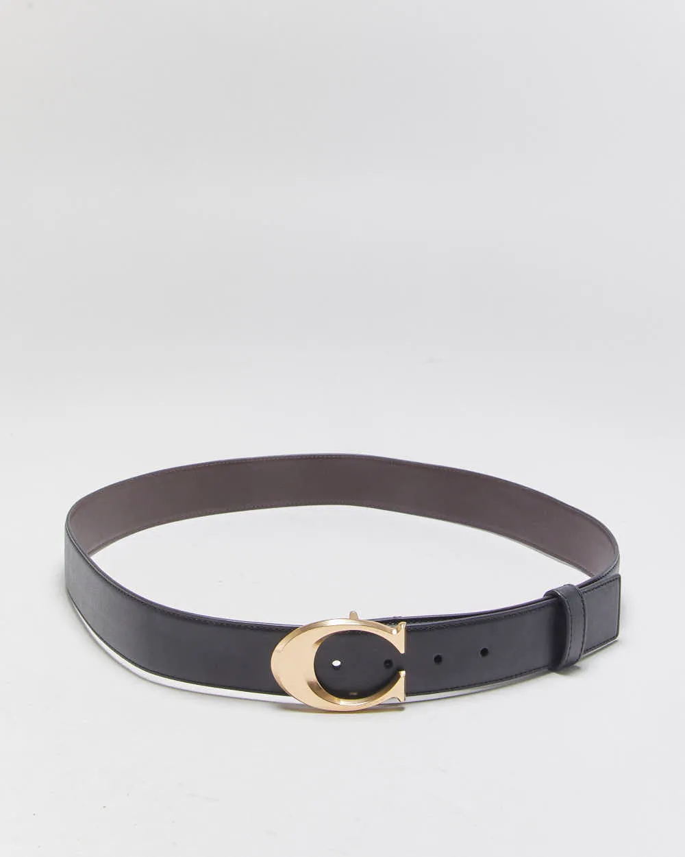 Coach Black Leather Signature C Buckle Belt - W36-W40 sold by Rokit product image thumbnail 2