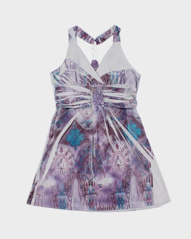 Vintage Y2K 2000s Candy Couture Slinky Rhinestone Detail Mini Dress - M made by Rokit