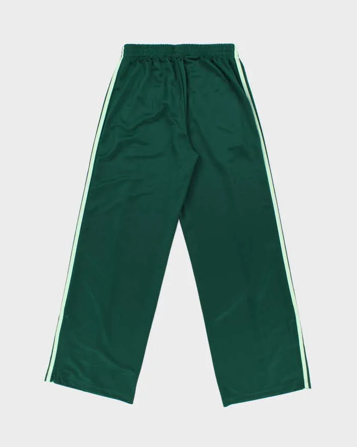 2025 Adidas Originals Women's Green Embroidered Wide Leg Firebird Tracksuit Bottoms - S sold by Rokit product image thumbnail 2