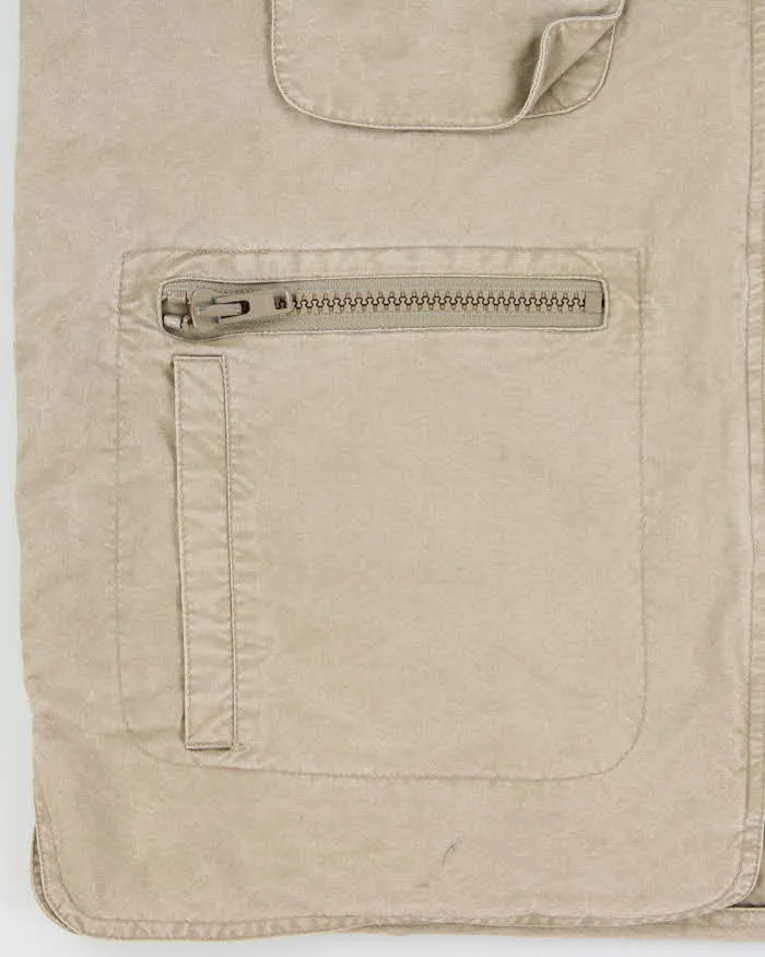 Vintage 1990s Banana Republic Desert Khaki Canvas Multi Pocket Utility Hunting Gilet - L sold by Rokit product image thumbnail 4