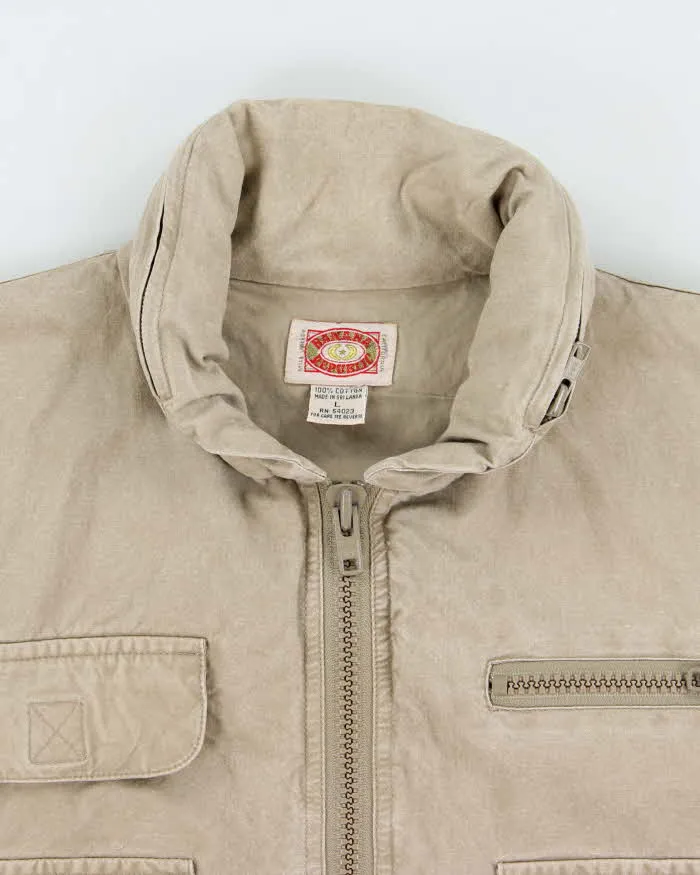 Vintage 1990s Banana Republic Desert Khaki Canvas Multi Pocket Utility Hunting Gilet - L sold by Rokit product image thumbnail 5