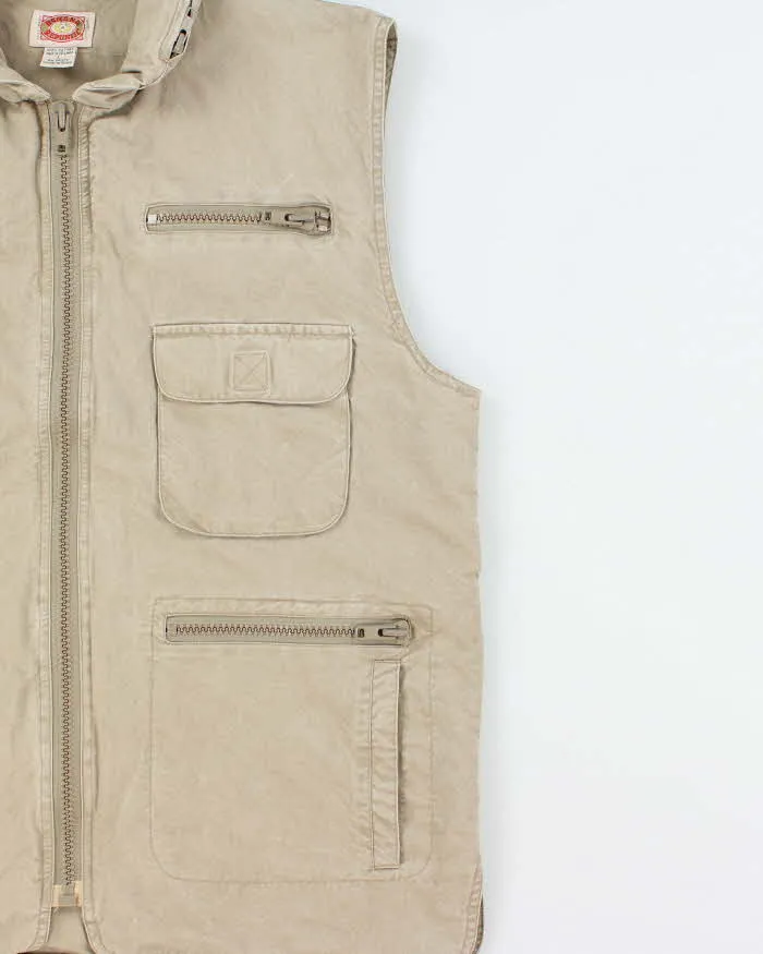 Vintage 1990s Banana Republic Desert Khaki Canvas Multi Pocket Utility Hunting Gilet - L sold by Rokit product image thumbnail 3