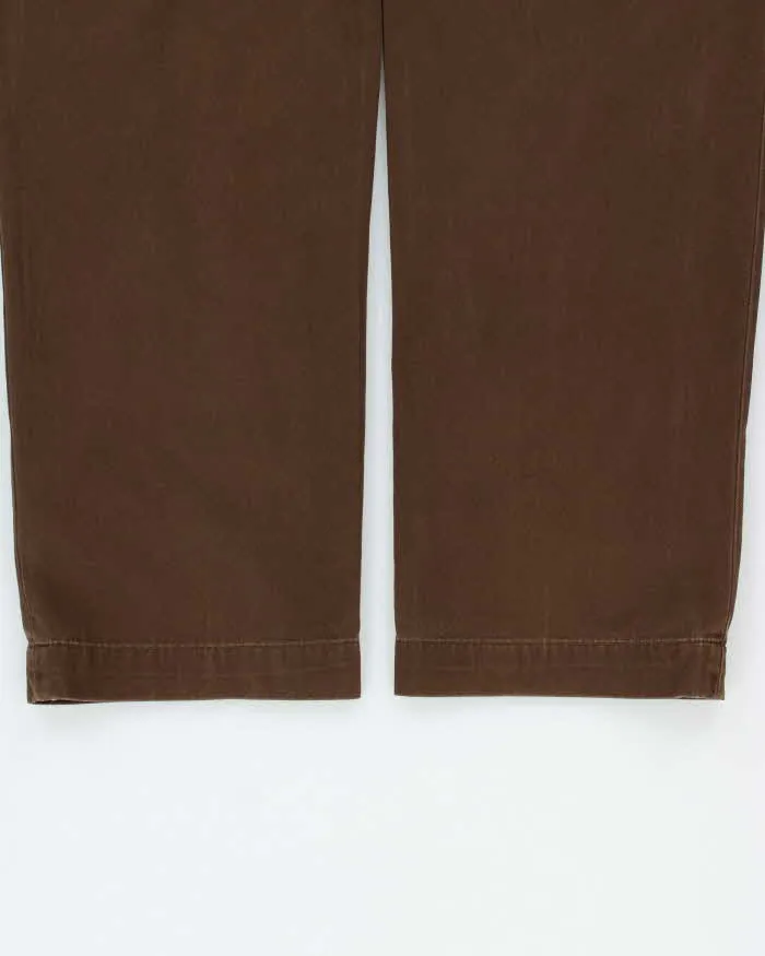Vintage Y2K 00s Polo Ralph Lauren Brown Double Pleated Classic Chino Andrew Relaxed Straight Leg Trousers - W34 L34 sold by Rokit product image thumbnail 5