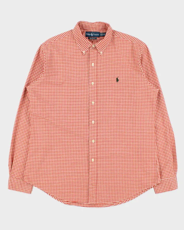 Vintage Y2K 00s Ralph Lauren Gingham Custom Fit Long Sleeve Shirt - L made by Ralph Lauren