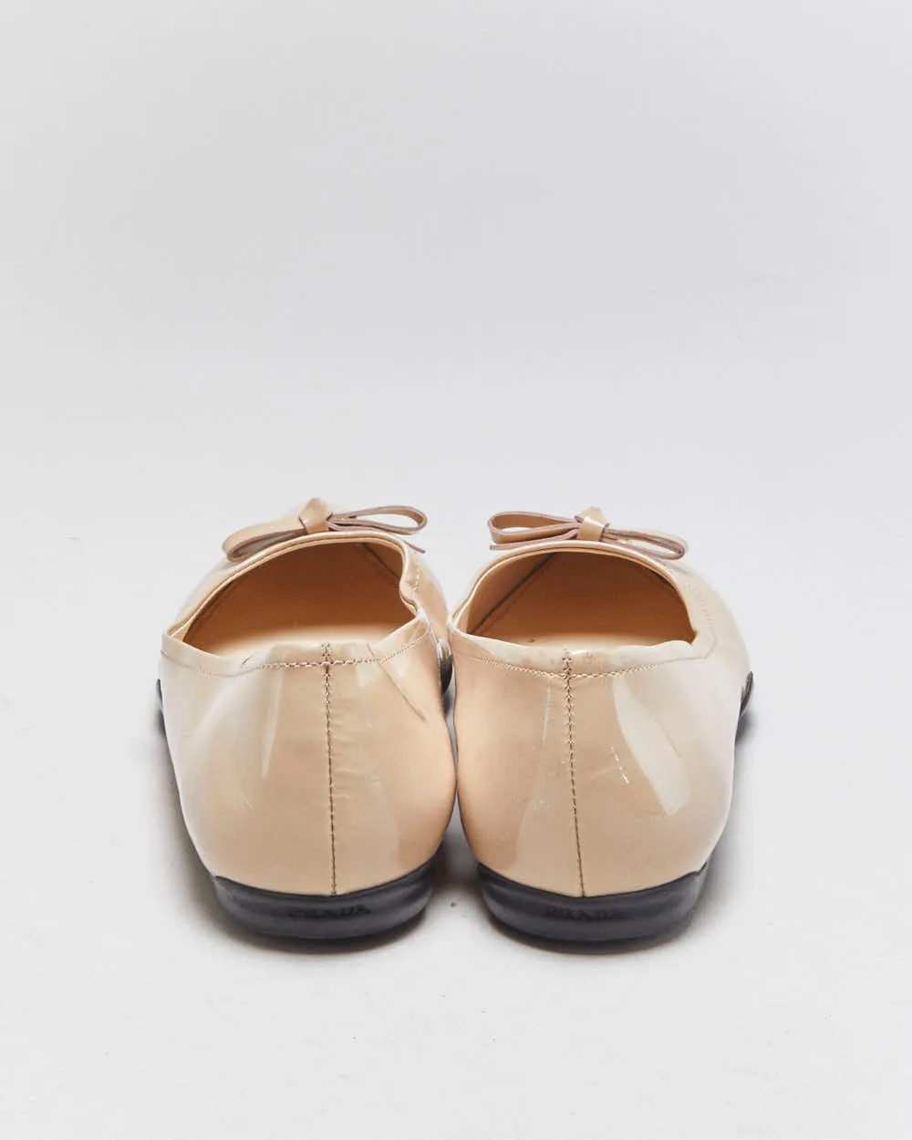 Prada Patent Leather Pointed Toe Bow Ballet Flats - UK3.5 sold by Rokit product image thumbnail 4