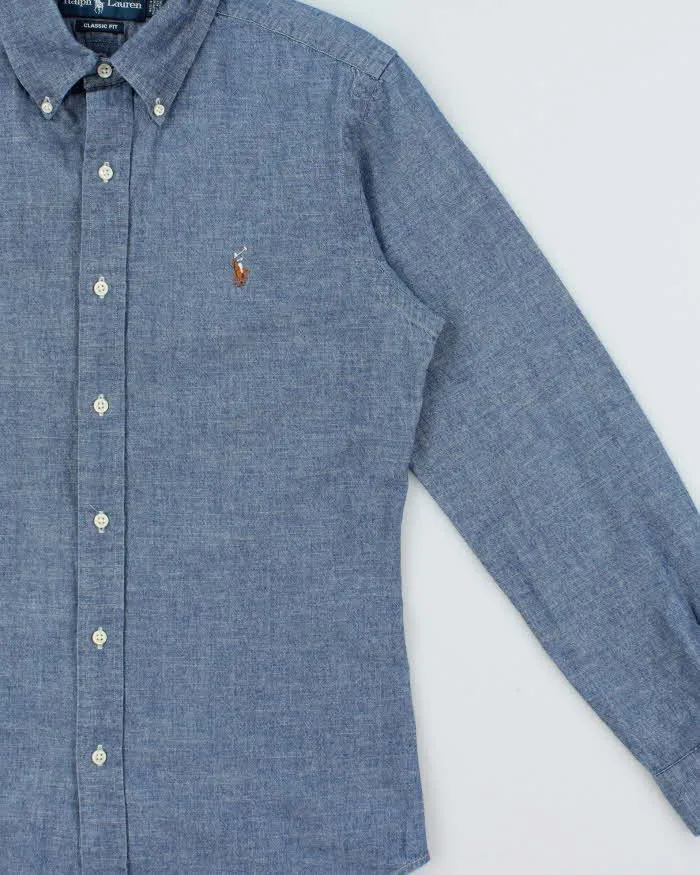 Vintage Y2K 00s Ralph Lauren Chambray Denim Classic Fit Long Sleeve Shirt - S sold by Rokit product image thumbnail 3