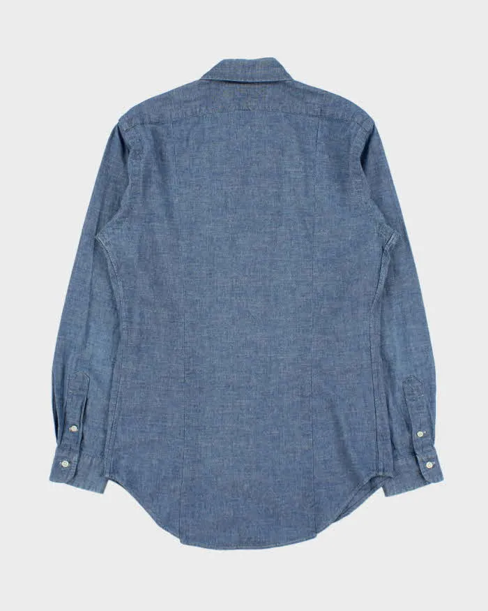 Vintage Y2K 00s Ralph Lauren Chambray Denim Classic Fit Long Sleeve Shirt - S sold by Rokit product image thumbnail 2