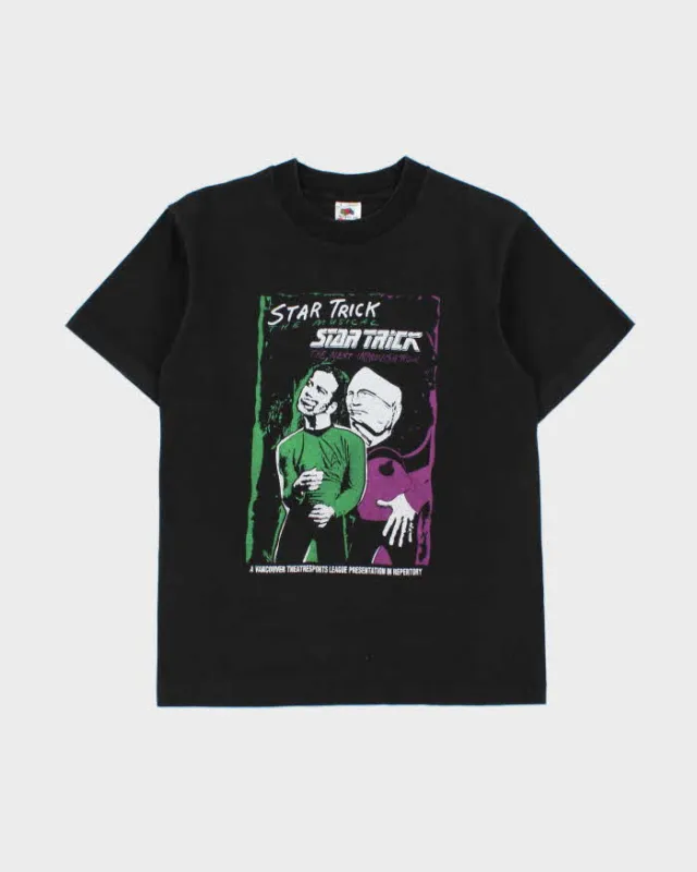 Vintage 1988 Star Trek Spoof Musical Heavyweight Made In USA Single Stitch Crewneck T-Shirt - S made by Fruit of the Loom