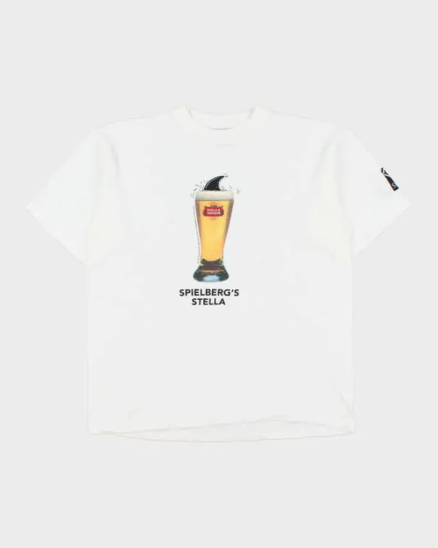 Vintage 1990s Spielberg's Stella Artois Jaws Movie Heavyweight Crewneck T-Shirt - XL made by Rokit