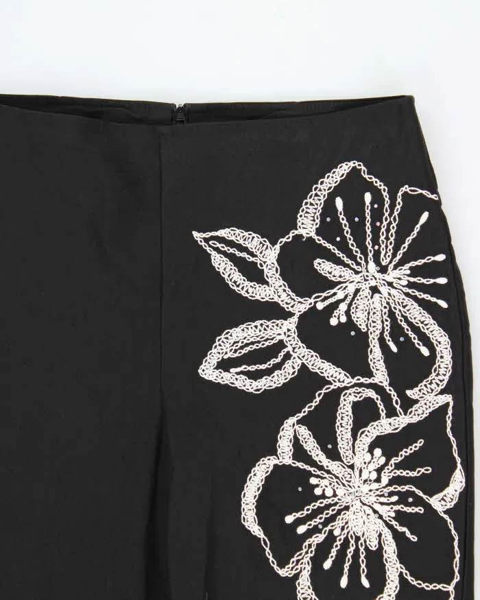 Vintage 1990s Joseph Ribkoff Embroidered Kick Flare Trousers - W30 L27 sold by Rokit product image thumbnail 3