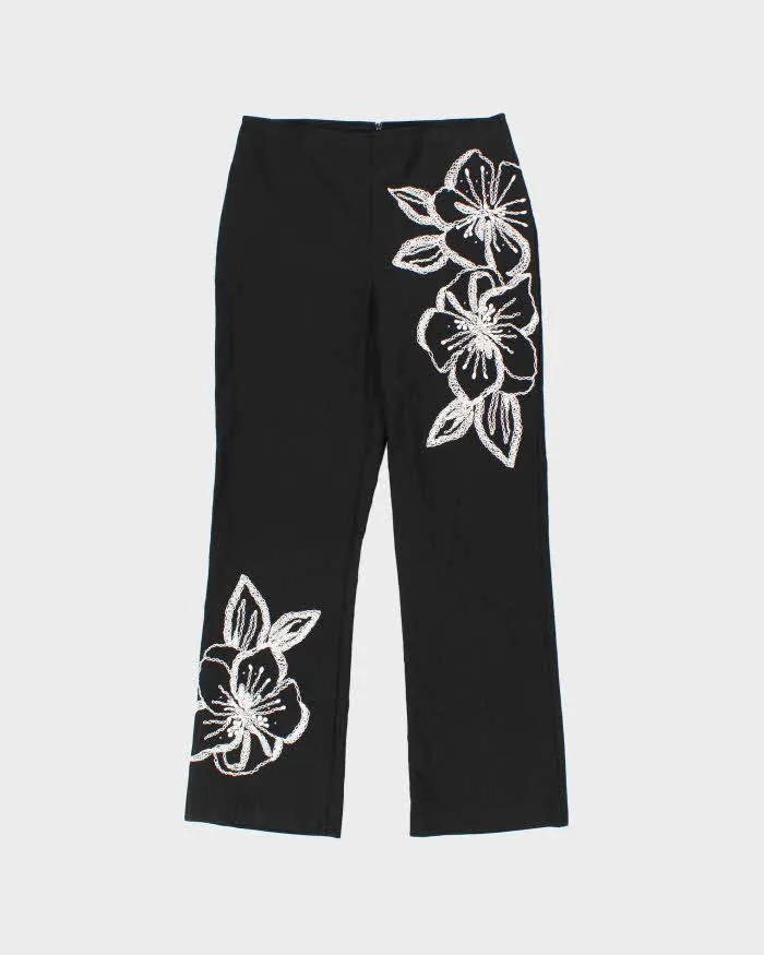 Vintage 1990s Joseph Ribkoff Embroidered Kick Flare Trousers - W30 L27 sold by Rokit